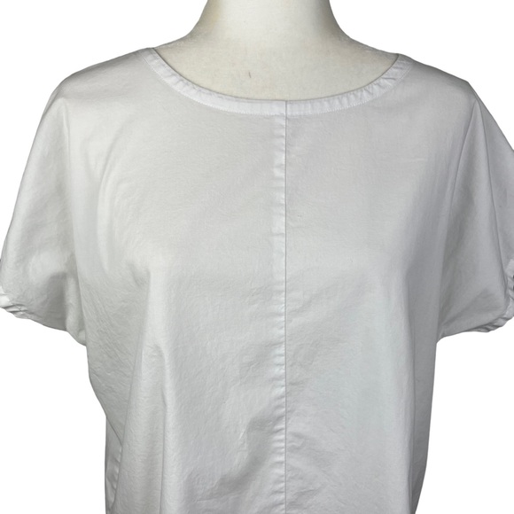 Eileen Fisher White Organic Cotton Boxy Top - Picture 3 of 7